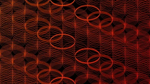 Abstract line 3D virtual isometric circle lighting moving, Technology network Stock Footage 108030831