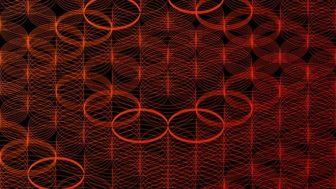 Abstract line 3D virtual isometric circle lighting moving, Technology network Stock Footage 108070373