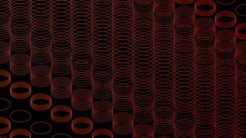 Abstract line 3D virtual isometric circle lighting moving, Technology network Stock Footage 108073141