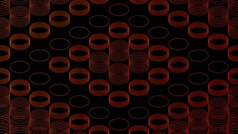 Abstract line 3D virtual isometric circle lighting moving, Technology network Stock Footage 108089170