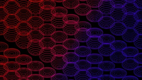 Abstract line 3D virtual isometric sphere lighting moving, Technology network Stock Footage 108310109