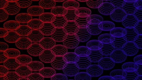 Abstract line 3D virtual isometric sphere lighting moving, Technology network Stock Footage 108317420