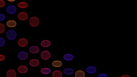 Abstract line 3D virtual isometric sphere lighting moving, Technology network Stock Footage 108504411