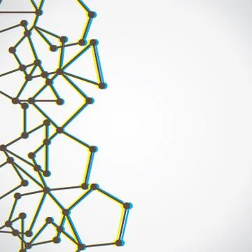 Abstract line and dot background vector Stock Illustration