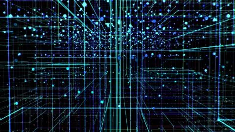 Abstract Line and Dot Data Technology Stock Illustration