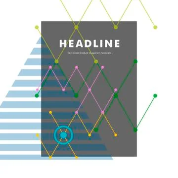 Abstract line and triangular design Illustrazione stock