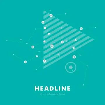 Abstract line and triangular design Stock Illustration