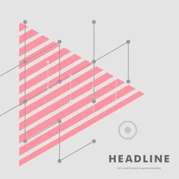 Abstract line and triangular design Illustrazione stock