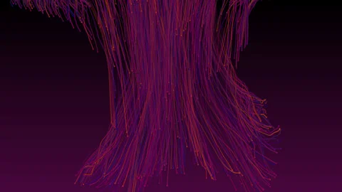 Abstract line animated background Video stock 209483956