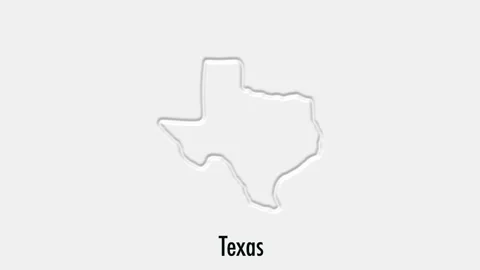 Abstract line animation Texas State of USA on hexagon style. Texas state. United Video stock 161207152