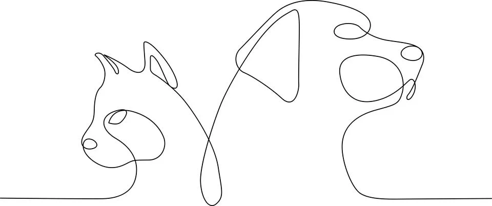 Abstract line art of animals Vector Stock Illustration