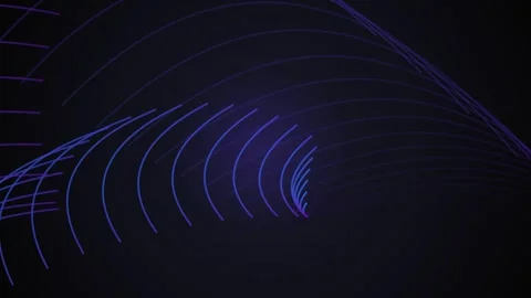Abstract line art background featuring glowing blue and purple Stock Footage 345617744
