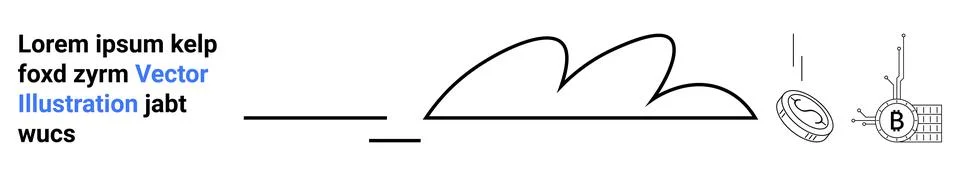 Abstract Line Art Basics of Messaging and Technology with Simple Icons Stock Illustration