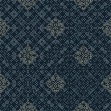 Abstract line art eastern pattern Illustrazione stock