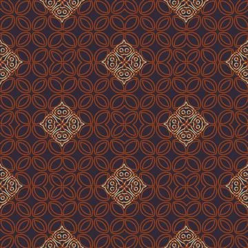 Abstract line art eastern pattern Illustrazione stock