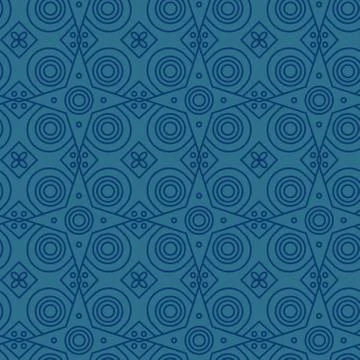 Abstract line art eastern pattern Illustrazione stock