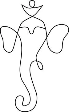 Abstract line art of an elephant Vector Stock-Illustration