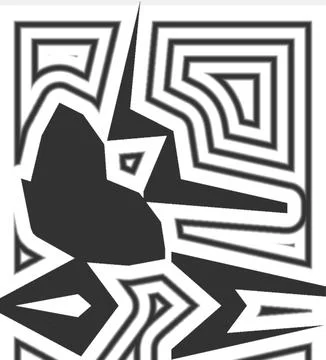 Abstract Line Art Figure Inspired Vector Multi Unique Minimal Abstract Text.. Illustrazione stock