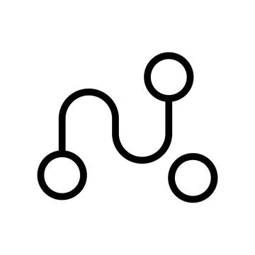 Abstract Line Art with Interconnected Circles and Dynamic Design Elements Illustrazione stock