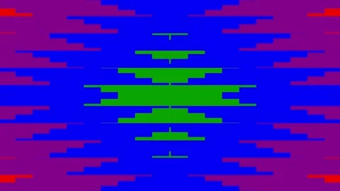 Abstract line art kaleidoscopic pattern digital glitched horizontal stripes. Stock Footage 243933235