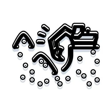 Abstract line art pattern with mechanical elements 스톡 일러스트
