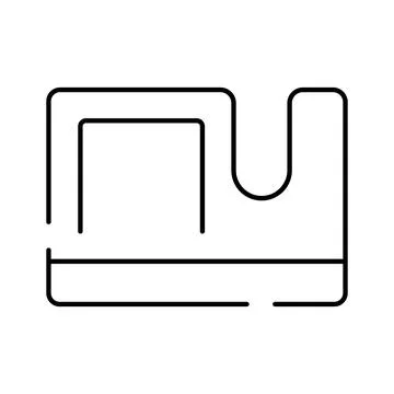 Abstract line art rendering simple geometric shape Stockillustratie