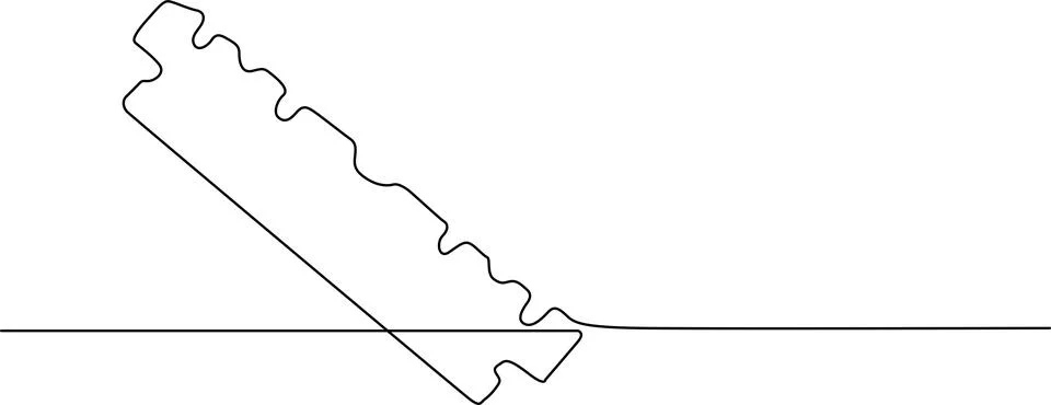 Abstract line art with zigzag pattern Vector 库存插图