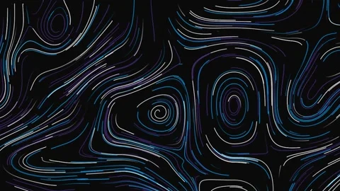 Abstract line background with animation of morphing shapes as topographic map. Stock Footage 237359976