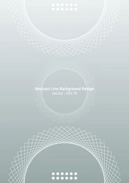 Abstract line background, groups of circle frame from repeated geometric lines 스톡 일러스트