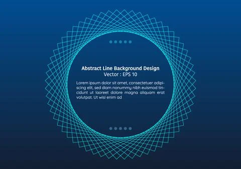 Abstract line background, groups of circle frame from repeated geometric lines 스톡 일러스트