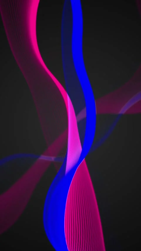 Abstract Line Background Moving Glowing Neon Waves 4K UHD Video Footage Stock Footage 341472550