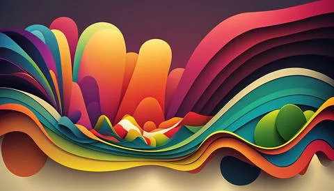 Abstract line background. UI and UX designed. Generated AI Stock Illustration