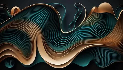 Abstract line background. UI and UX designed. isolated on black background. G Stock Illustration