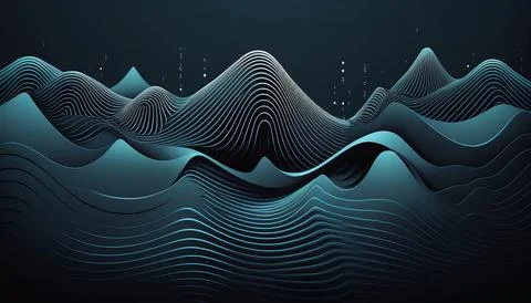 Abstract line background. UI and UX designed. isolated on black background. G Stock Illustration