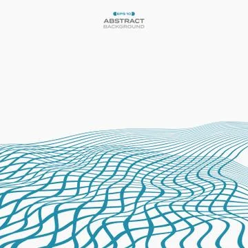 Abstract line blue pattern shape mesh design background. Stock-Illustration