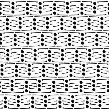 Abstract line border dotted seamless pattern. Vector background Illustrazione stock