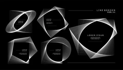 Abstract line border template. Modern lines border design. Stock Illustration