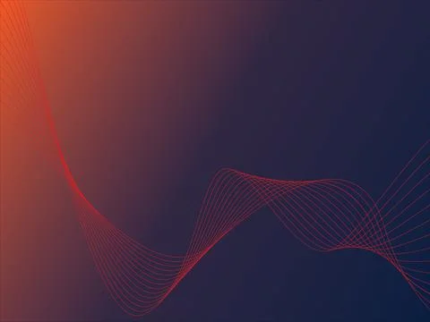 Abstract line colored Background with Waves. Digital Line art illustration. J Stock Illustration