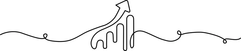 Abstract line drawing with arrow Vector 스톡 일러스트