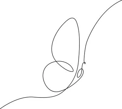 Abstract line drawing of butterfly Vector Illustrazione stock