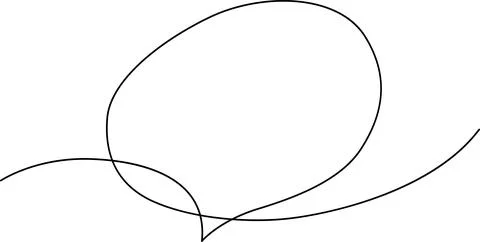 Abstract line drawing with curves Vector Illustrazione stock