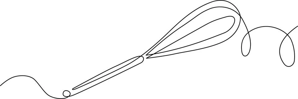 Abstract line drawing with curves Vector Illustrazione stock