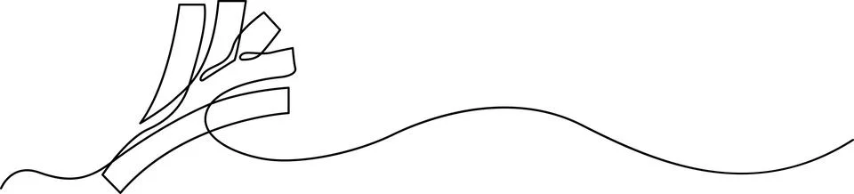 Abstract line drawing with curves Vector Stock Illustration