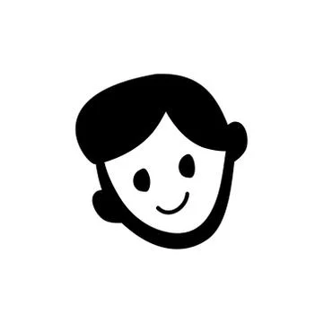 Abstract line drawing of human face. Stock Illustration