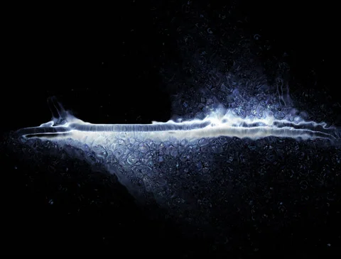 Abstract line exploding particles Stock Footage 232727267