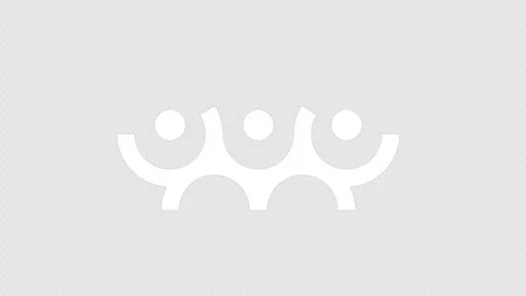 Abstract line figures holding hands, symbolizing unity Stock Footage 307201763