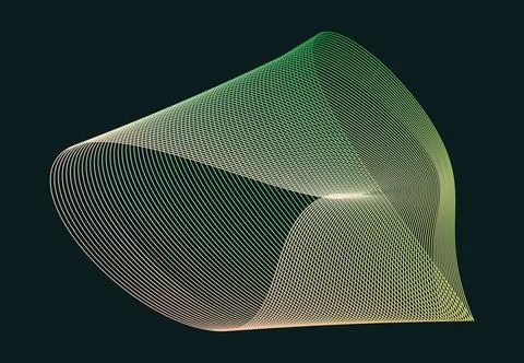 Abstract Line Form with blend effect. Volumetric wave. Smooth gradient curv.. Stock-Illustration