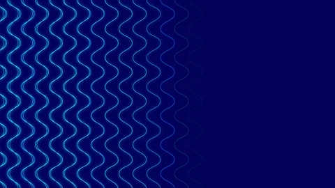 Abstract Line glowing wave zigzag rotate moving illustration blue color Stock Footage 93242990