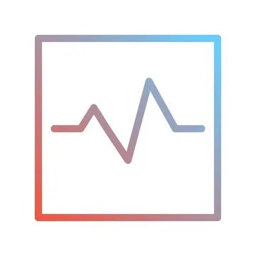Abstract Line Graph with Gradient Frame Icon Design 스톡 일러스트