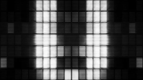 Abstract line grid blinking black and white wall neon lights backgrounds Stock Footage 288279663